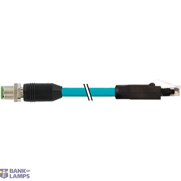 M12 male 0° X-cod. / RJ45 male 0° shielded TPE SF/UTP CAT6a bu 90m image 1