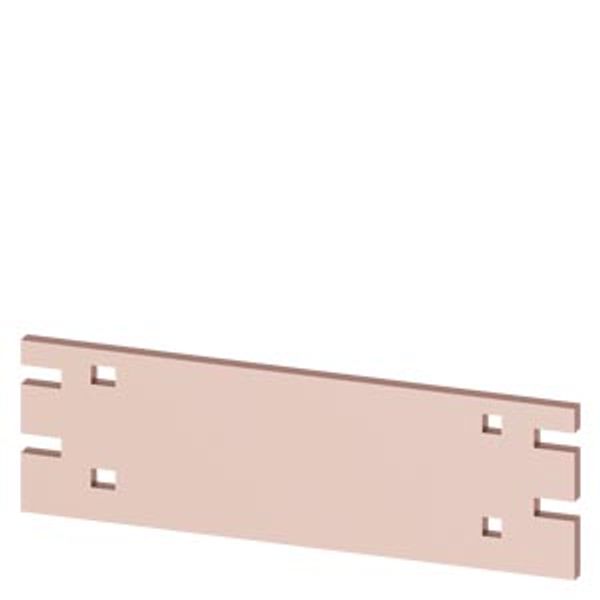 busbar L1-3 100x10 mm, W: 350 mm image 1