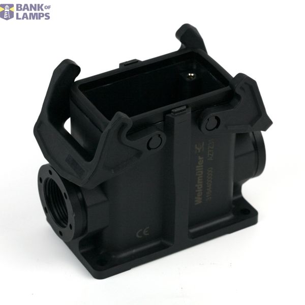 Housing industry connectors, Base housing, Side-locking clamp on lower image 1