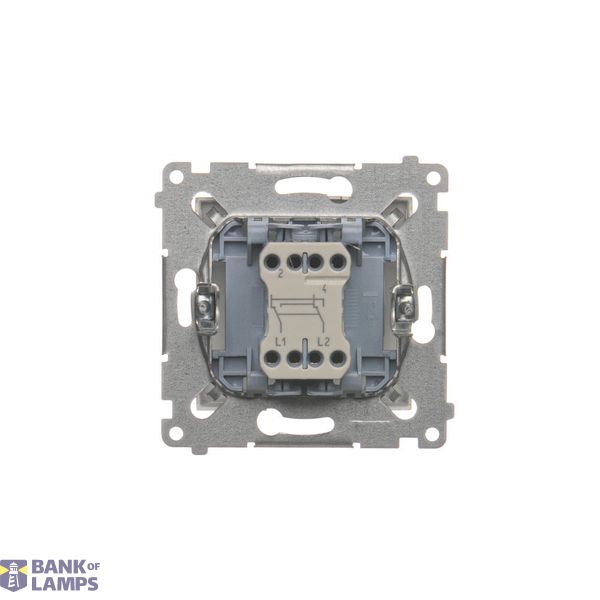 HDMI double socket, module, champagne matt, HDMI Standard: HDMI 2.1 image 1