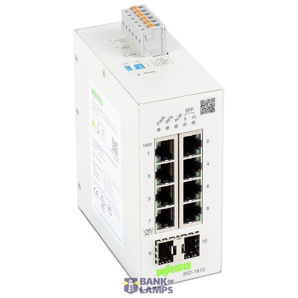 Lean Managed Switch 8-Port 1000BASE-T 2-Slot 1000BASE-SX/LX light gray image 1
