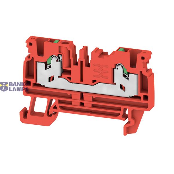 Feed-through terminal block, SNAP IN, red, 2.5 mm², 24 A, 800 V, Numbe image 1