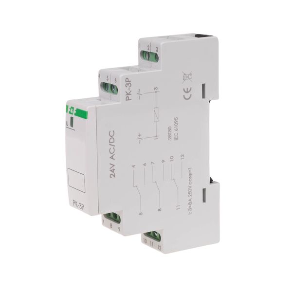 electromagnetic relay PK-3P 24V image 1