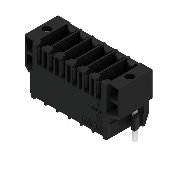 PCB plug-in connector, male header, Solder flange, THT/THR solder connection, 3.50 mm, Number of poles: 6, 180°, Solder pin length (l): 1.5 mm, tinned, black, Box image 4