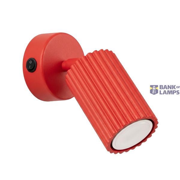 Wall lamp KARBON red with a switch image 7