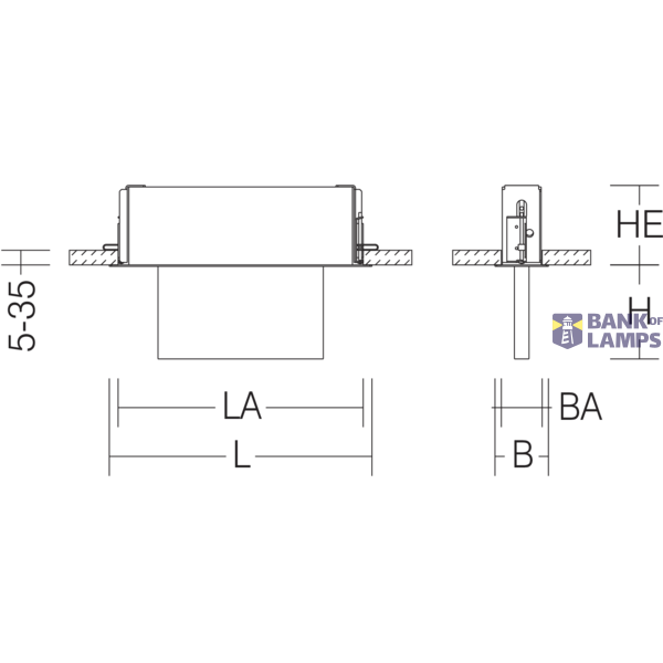 HALYXX, 4,7 W, white, on/off Recessed ceiling luminaires, L 270 B 55 H image 4