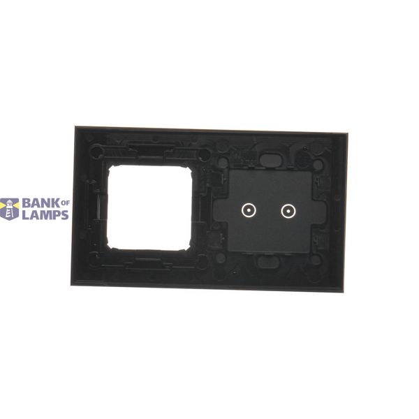 Single TV socket final, black matt image 2