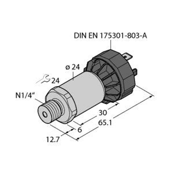 Pressure Transmitter With Current Output (2-Wire)   PT100PSIG-2003-I2-DA91/X image 1