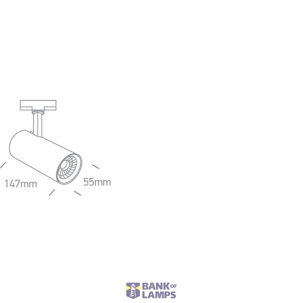 WHITE COB 10W WW TRACK SPOT 230V image 4