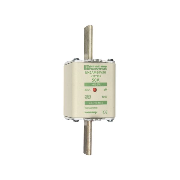 Fuse-link NH2 aM 690VAC 50A live tags Double indicator image 1