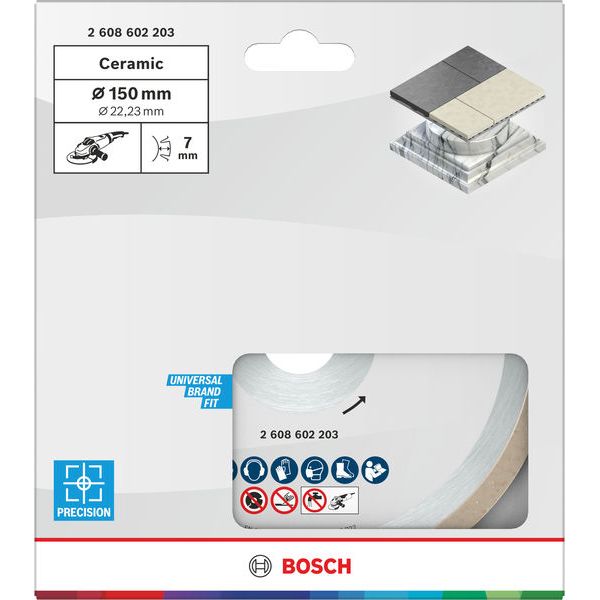 Standard for Ceramic diamond cutting disc 115 x 22,23 x 1,6 x 7 mm image 2