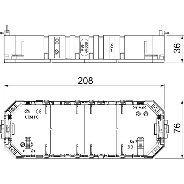 UT4 Universal support for installation devices 208x76x36 image 2