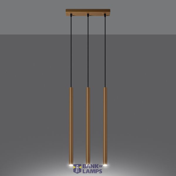 PASTELO 3L GOLD HANGING LAMP G9 3X8W IP20 image 3