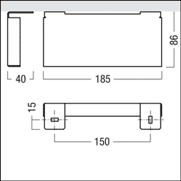 ERGOSIGN 80 P MSC bracket - Surface-mount bracket image 2