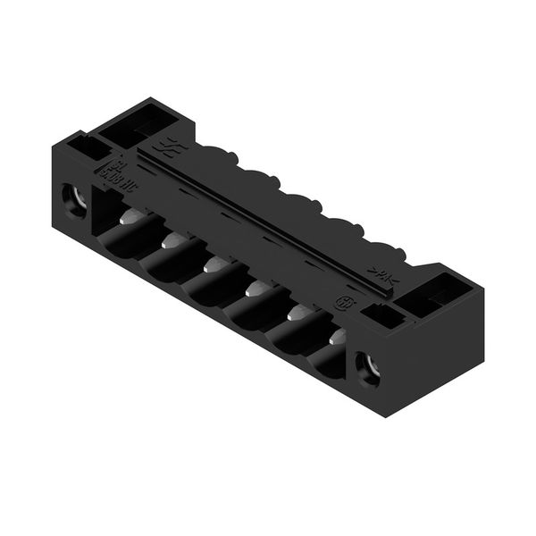 PCB plug-in connector, male header, Flange, THT solder connection, 5.08 mm, Number of poles: 6, 90°, Solder pin length (l): 3.2 mm, tinned, black, Box image 2