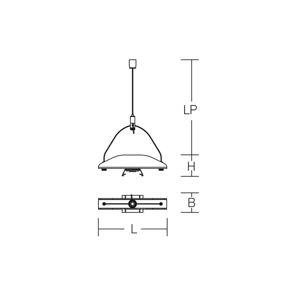 Pendant attachment L 120 B 19 H 24 LP 230-5000 colour: uncoated image 3