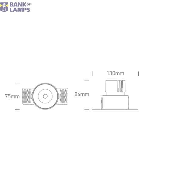 WHITE COB 6,5W CCTV 700mA IP54 TRIMLESS DARK LIGHT image 2