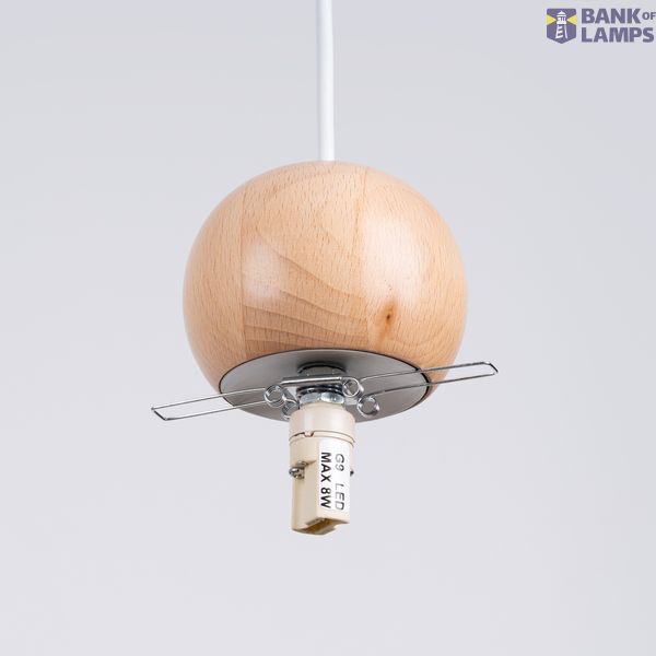 Pendant lamp PEKKA 1 white/natural wood image 4