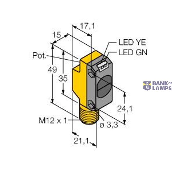 Photoelectric Sensor Opposed Mode Sensor (Emitter/Receiver)   QS18VN6RBQ8 image 1