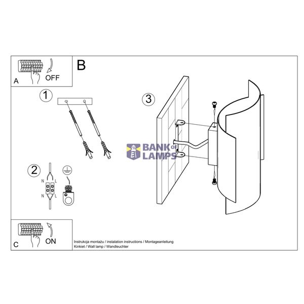 IMPACT WALL LAMP BLACK G9 1X40W IP20 image 8