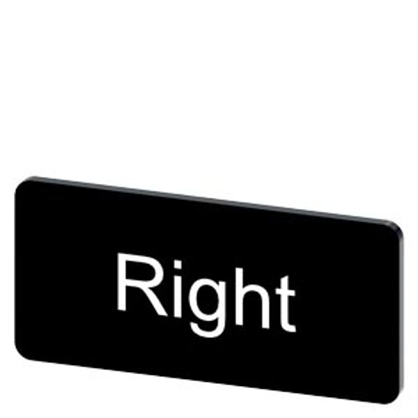 Labeling plate 12.5 x 27 mm, label black, labeling: Rechts image 1