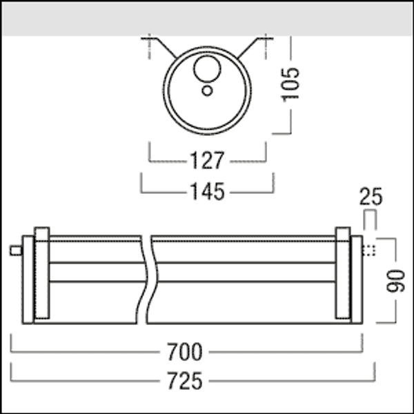TUBILUX 2700-840 PM L700 LDO - Tube Luminaire image 3