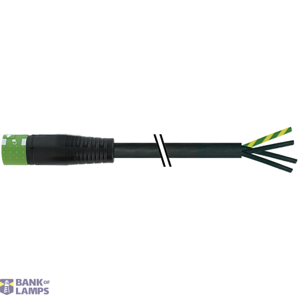 MQ15 female 0° with cable 600V AC type 3 PVC 4x2.5 bk 0.5m image 2