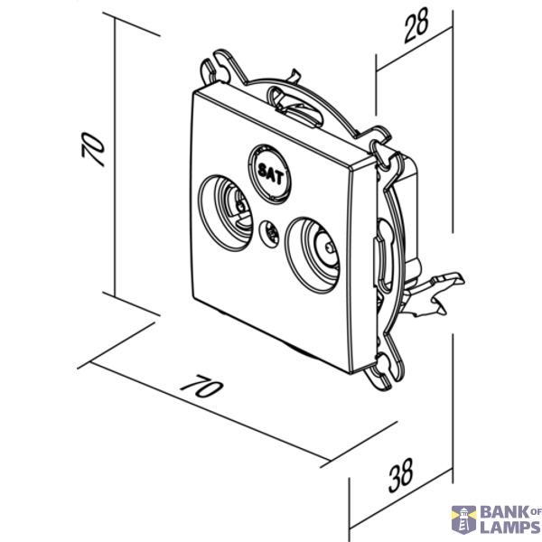 SOCKET TV-R END-LINE 1dB TI XO 4417030 image 4