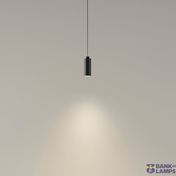Pendant Deltatrack Cylindrical ø95mm Cable 670mm E27 40W Black image 1