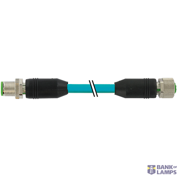 M12 female 0° X-cod./ M12 male 0° D-cod. sh TPE SF/UTP CAT5e bu 15m image 1
