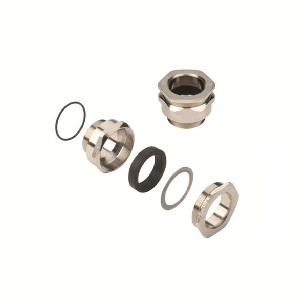 KSG (Klippon standard Ex cable gland), Cable glands, straight, M 32, 16 mm, OD min. 19.5 - OD max. 26.3 mm, ID min. 19.50 - ID max. 26.30 mm, IP66, IP68 - 2.5 bar, Brass, nickel-plated image 1