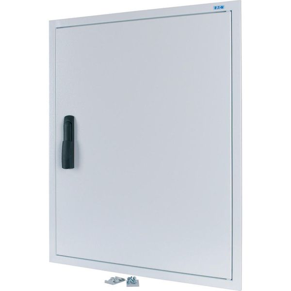 BP-U-3S-600/7-P-W Flush-mounting trim ring with sheet steel door and locking rotary lever for 3-component system, W = 600 mm, H = 760 mm, white image 5