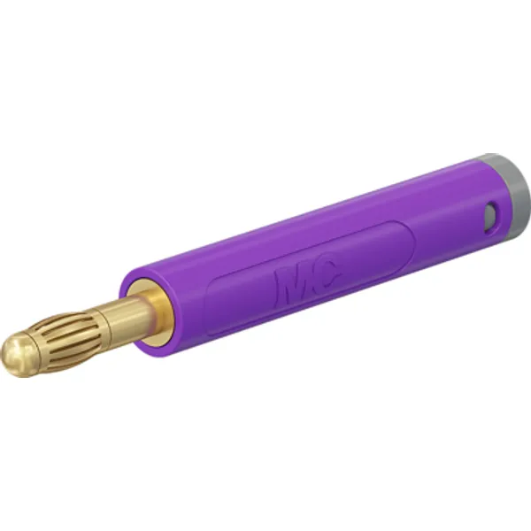 4 mm plug, crimp connection, 2.5 mm², purple, 64.2055-26 image 1
