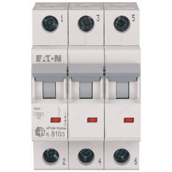 Miniature circuit breaker (MCB), 10 A, 3p, characteristic: B image 2