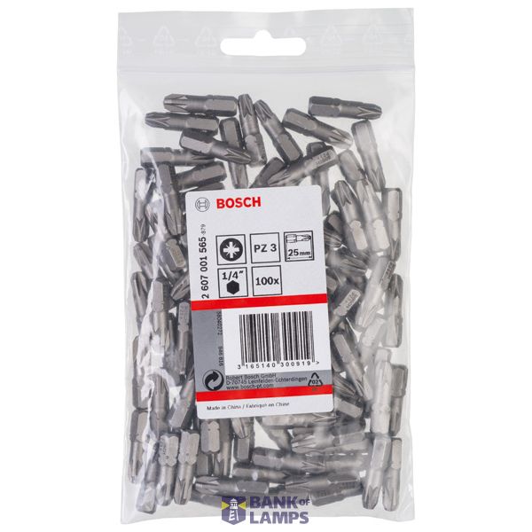 Screwdriver bit Extra Hard PZ 3, 25 mm, 100 pcs 100 pcs. image 2