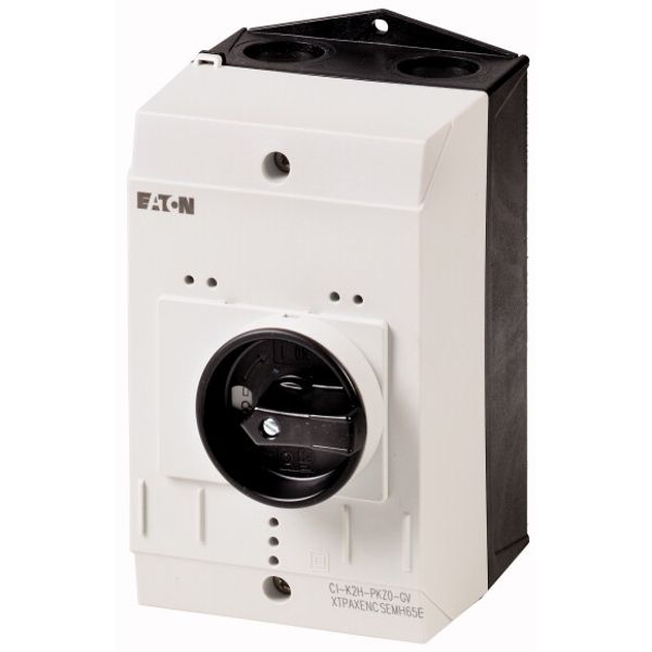 CI-K2-PKZ0-GV Insulated enclosure, for PKZ0, +rotary handle, black/grey image 1