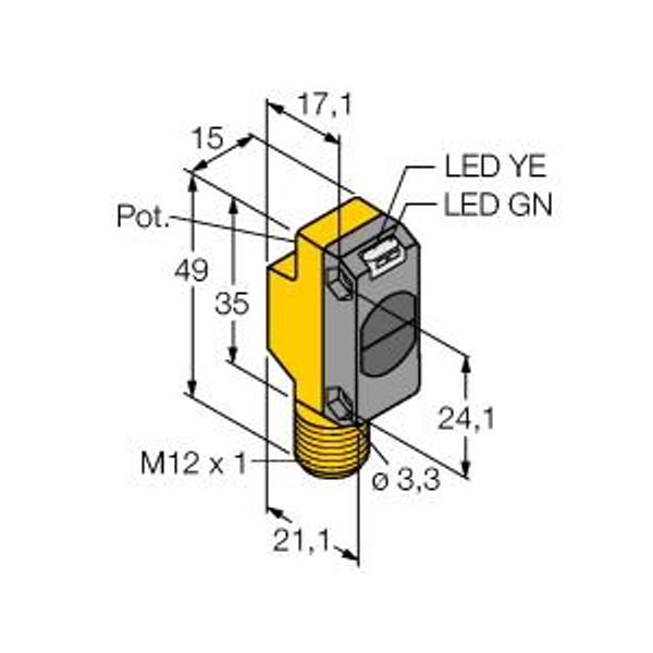 Photoelectric Sensor Diffuse Mode Sensor   QS18VN6WQ8 image 2