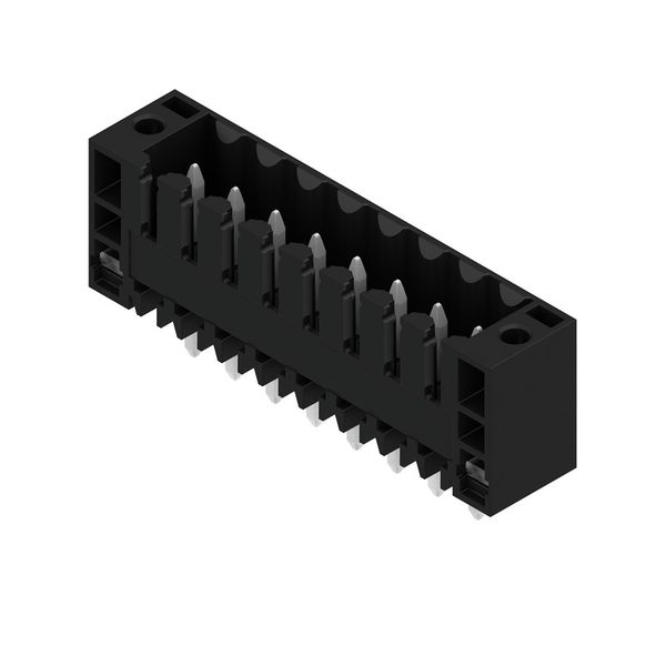 PCB plug-in connector, male header, Flange, THT solder connection, 3.50 mm, Number of poles: 8, 180°, Solder pin length (l): 4.5 mm, tinned, black, Box image 4