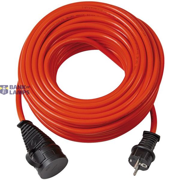 BREMAXX Extension Cable IP44 25m orange AT-N07V3V3-F 3G1.5 with increased touch protection image 1