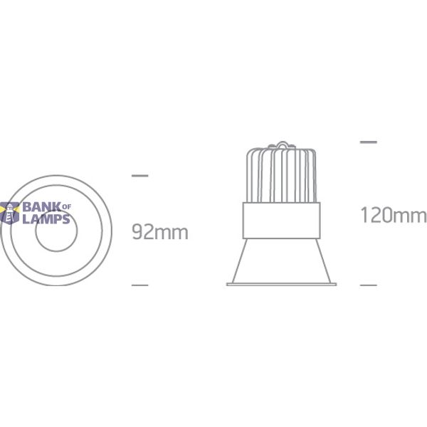 WHITE 15W CCTV IP20 230V DARK LIGHT image 2