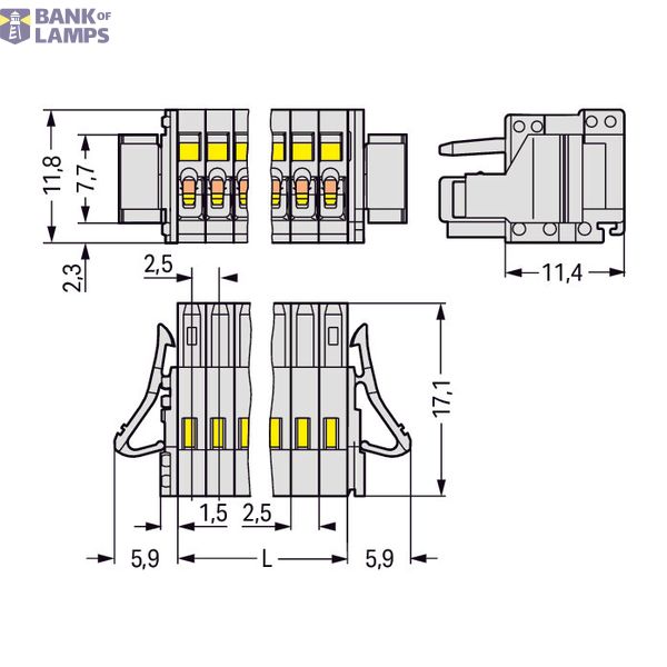 1-conductor female plug image 2