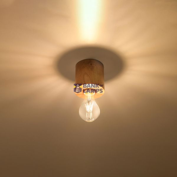 CEILING LAMP SALGADO NATURAL WOOD E27 1X60W IP20 image 5