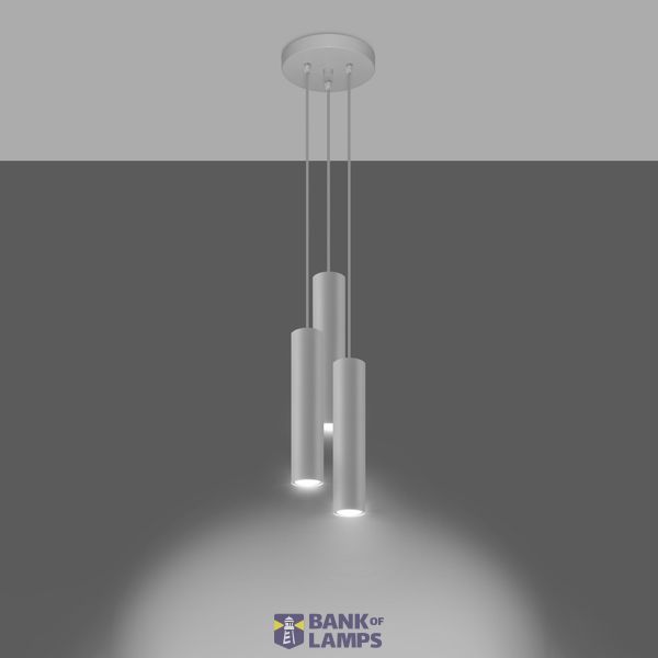 HANGING LAMP LAGOS 3P WHITE GU10 3X40W IP20 image 2