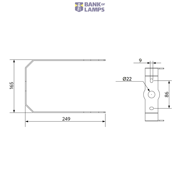 LEDHighbay-E2 Bracket-L249 image 3