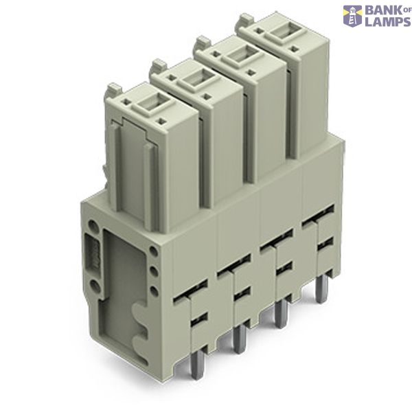 THT female header;1.0 x 1.2 mm solder pin;straight;light gray image 1