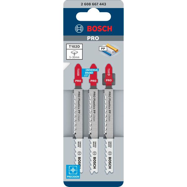 Jigsaw blade T 102 D Clean for PP 3 pcs. image 2