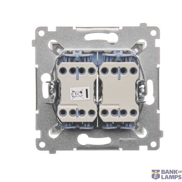 SAT-SAT-RTV double aerial socket, atten.: 1dB, black matt image 1