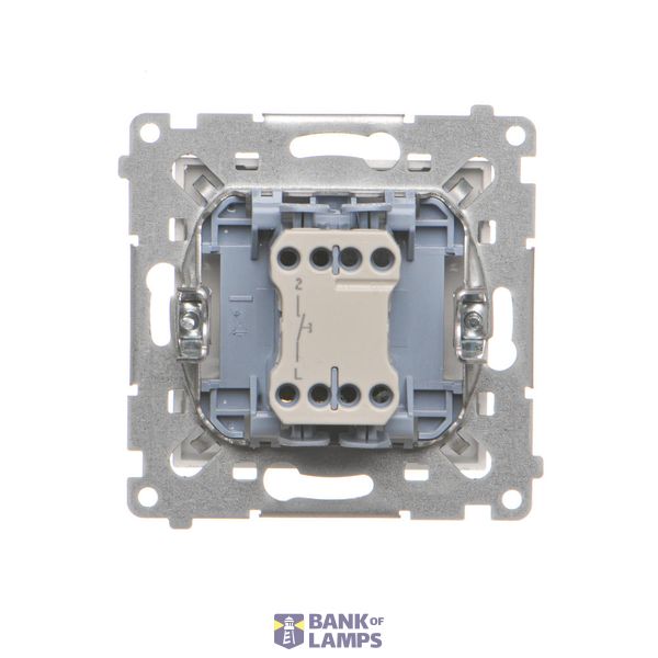 Cover for single socket outlet with earthing, antibacterial white image 1