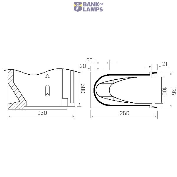 V100S chute, type 10-20 with rise, 0.5m, Multiline Seal in image 2