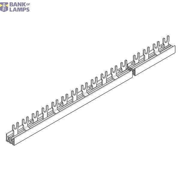 Busbar fork, 18mm, 3-pol. 10mmý, 1m, no break out version image 1